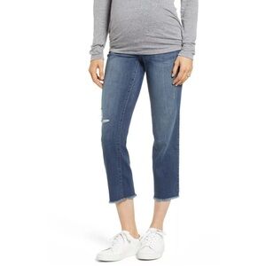 1822 Denim Cassie Crop Straight Leg Maternity Jeans